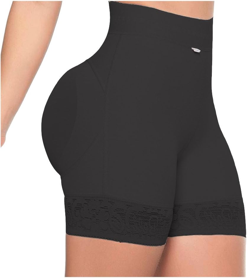 FAJAS MELIBELT5012 - SHORT - Womens POWERNET Body Shaper COLOMBIANA (2XL, NEGRO)
