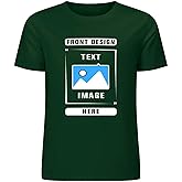 Custom T Shirts, Add Picture/Logo/Text Customized T Shirts for Men/Women Gifts, Personalized Unisex Crewneck Tee Shirt