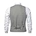 Zicac Men's Unique Advanced Custom Vest Skinny Wedding Dress Waistcoat, Light Gray, Medium
