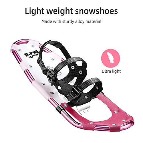 ALPS Lightweight Snowshoes Set for Women,Girls+Trekking Poles,Carrying Tote 21"
