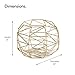 VonShef Large Gold Geo Fruit Bowl for Kitchen Countertops, Stainless Steel Wire Frame Basket, FDA Approved For Food Use, 10 x 8 Inches