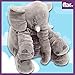 Big Soft Baby Elephant Plush Toy – Stuffed Elephant Cushion Doll Toy for Kids – Perfect Gift for Baby Shower, Birthdays, Children, Grand Sons/Daughters - Grey
