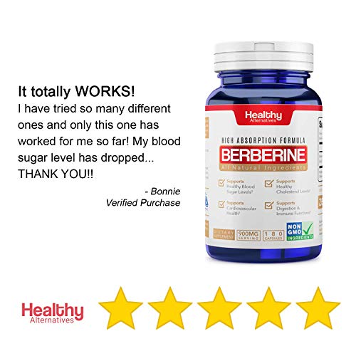 Premium Natural Berberine Supplement 900mg 180 Capsules 3 Month Supply