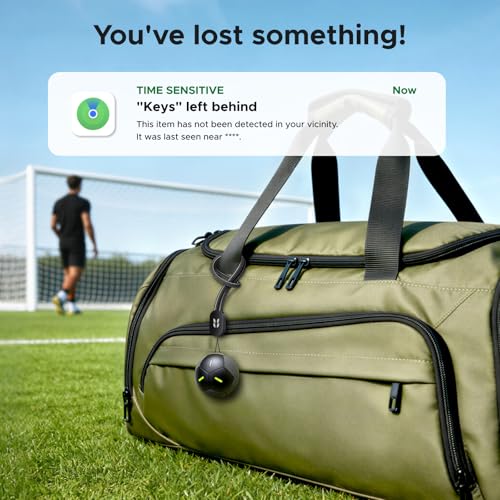 UGREEN FineTrack2 Soccer-Shaped Air Tracker Tag (iOS Only), Bluetooth Key Finder Compatible with Apple Find My, 7-Year Battery Life Smart Locator for Keys Luggage Wallet, Glow in The Dark, Waterproof