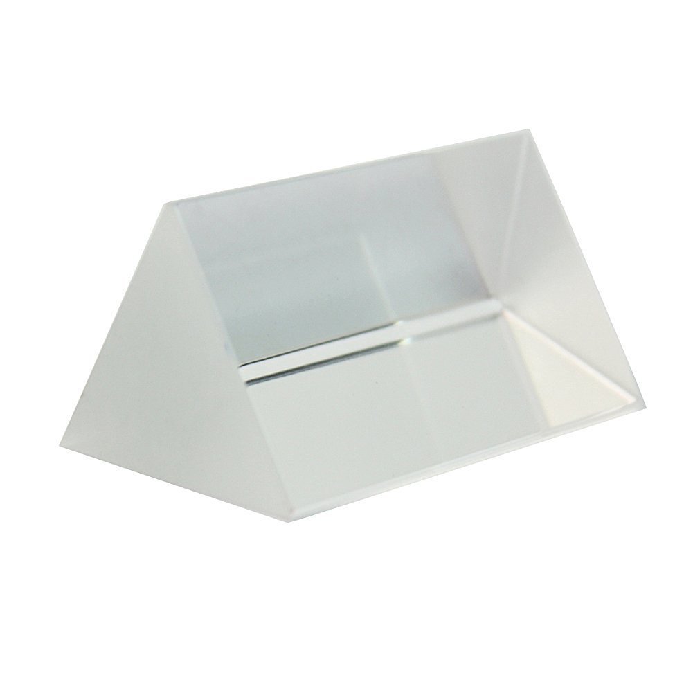 NAMVO Optical Glass Triple Triangular Prism Physics Teaching Light Spectrum 10cm/Can Reflect Seven-Color Sunlight