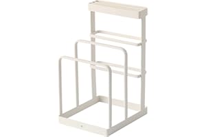 Multifunctional Kitchen Countertop Organizer Knife Block with Cutting Board Pot Lid Holder Drying Rack Storage Stand