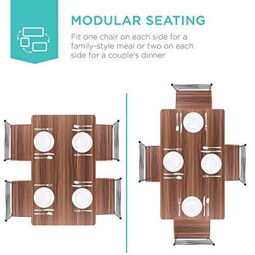 Best Choice Products 5Piece 4ft Modern Wooden Kitchen Table Dining Set
