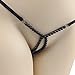 Esquki Womens Sexy G String Pearl Massage Thongs (Plus Size, Black)