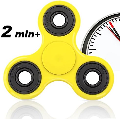 RAVO Fidget Spinner Toy,Over 2 Minutes Spin Time,Anti-Anxiety 360 Spinner,Helps Focusing Fidget Toy,EDC Focus Toy,Yellow