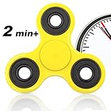 RAVO Fidget Spinner Toy,Over 2 Minutes Spin Time,Anti-Anxiety 360 Spinner,Helps Focusing Fidget Toy,EDC Focus Toy,Yellow