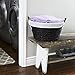 Household Essentials Round Wicker Laundry Basket with Handles, Whimsical Water Hyacinth Basket, Supportive Metal Frame, Removable Polyester Liner, Handwoven, Well-Structured and Versatile, Brown