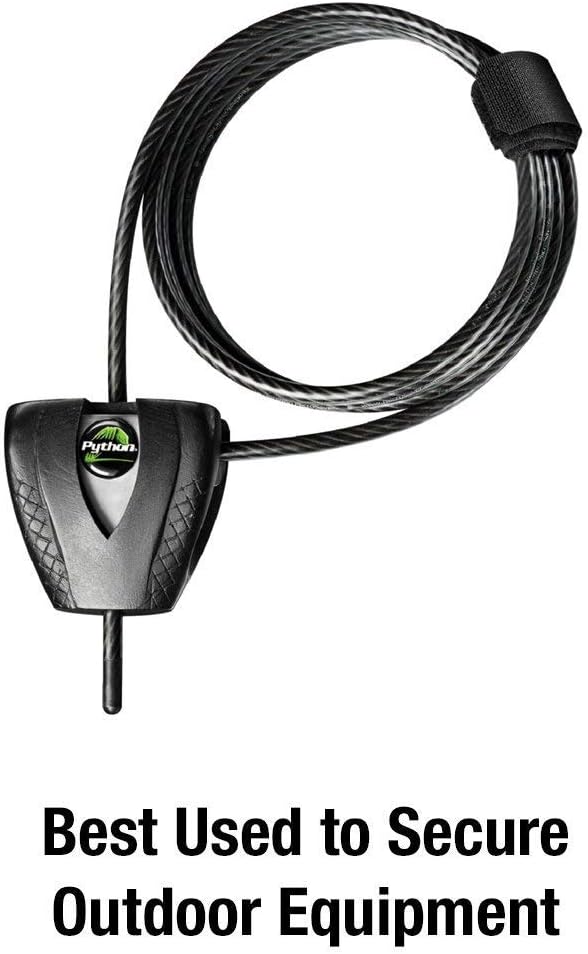 Master Lock 8417D 2 Pack 6ft. x 3/16in. Python Adjustable Locking Cable, Black, 6' X 3/16-Inch(2-Pack): Sports & Outdoors