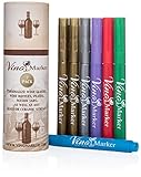 Vino Marker Metallic Wine Glass Pens (7 pack) - Perfect Gift Idea for Women Who Have Everything - With Gift Box