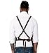 Under NY Sky Essential Army Green Apron – Cross-Back with Durable Twill and Leather Reinforcement – Adjustable for Men and Women – Pro Chef, Tattoo Artist, Baker, Barista, Bartender, Server Aprons