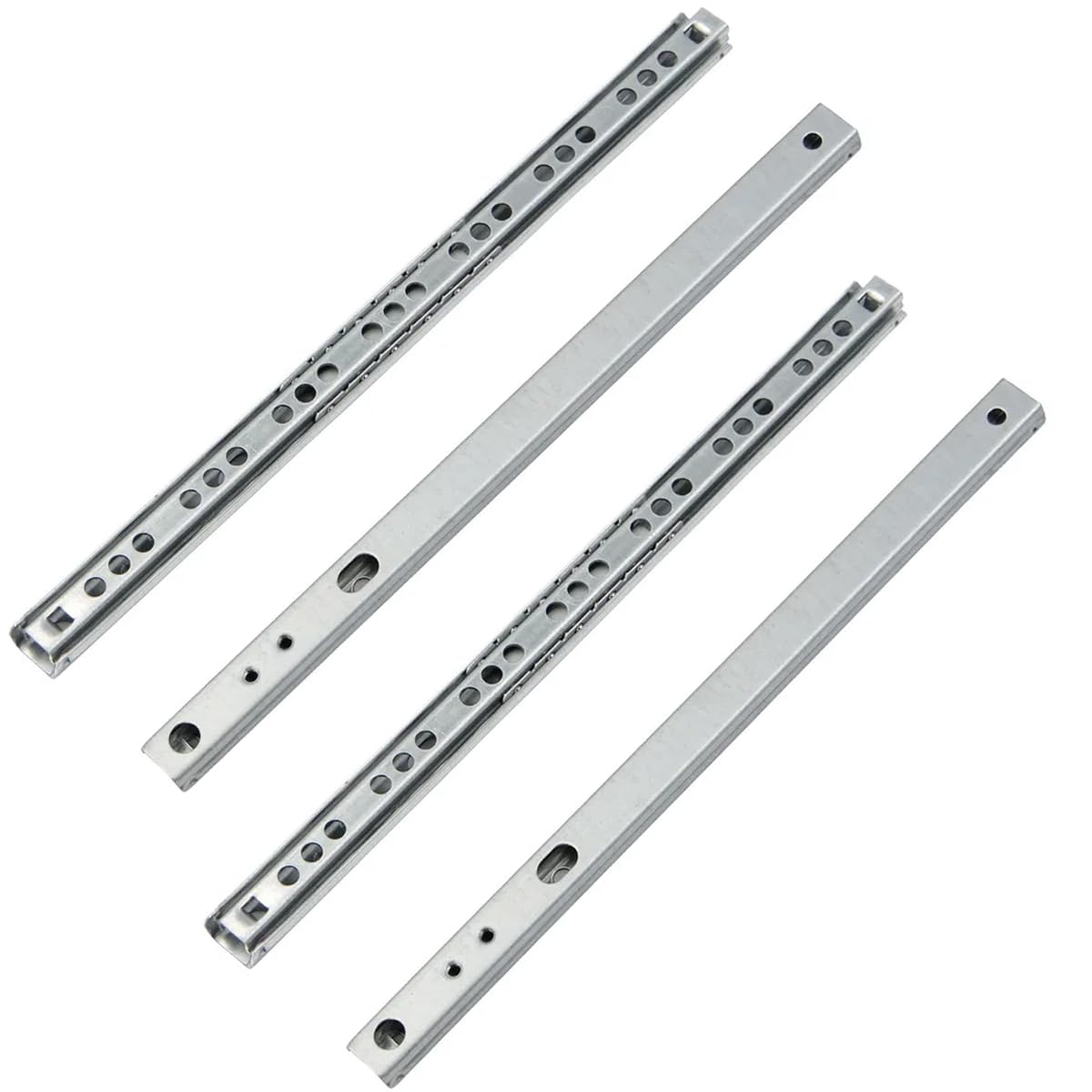 MOCNT 2 Pair (4 Piece) Heavy Duty 17mm Drawer Runners 310mm Drawer Rail Runners Ball Bearing Steel Drawer Slides Cabinet Sliding Full Extension Kitchen Desk Rail Runners