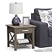 SIMPLIHOME Kitchener SOLID WOOD 21 inch wide Square Contemporary End Side Table in Farmhouse Grey with Storage, 1 Drawer and 1 Shelf, for the Living Room and Bedroom