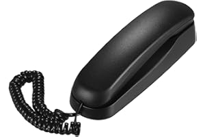 BISOFICE Corded Phone, Landline Phone for Home with Cord, No AC Power/Battery Required Wall Mountable Phone for Mute/Pause/Re