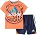 adidas Baby Boys' Tee and Active Short Set, Solar Red Heather, 18 Months