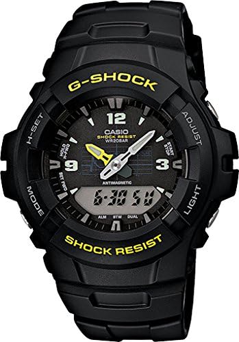 Amazon Co Jp カシオ Casio G Shock Gショック 耐磁時計 ブラック イエロー アナデジ腕時計 メンズ G 100 9c 並行輸入品 Wrist Watches
