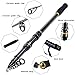 TROUTBOY Black Warrior Fishing Rod - 24 Ton Carbon Fiber Ultra Light Portable Telescopic Fishing Pole with CNC Machined Reel Seat, Stainless Steel Guides, EVA Fore Grip