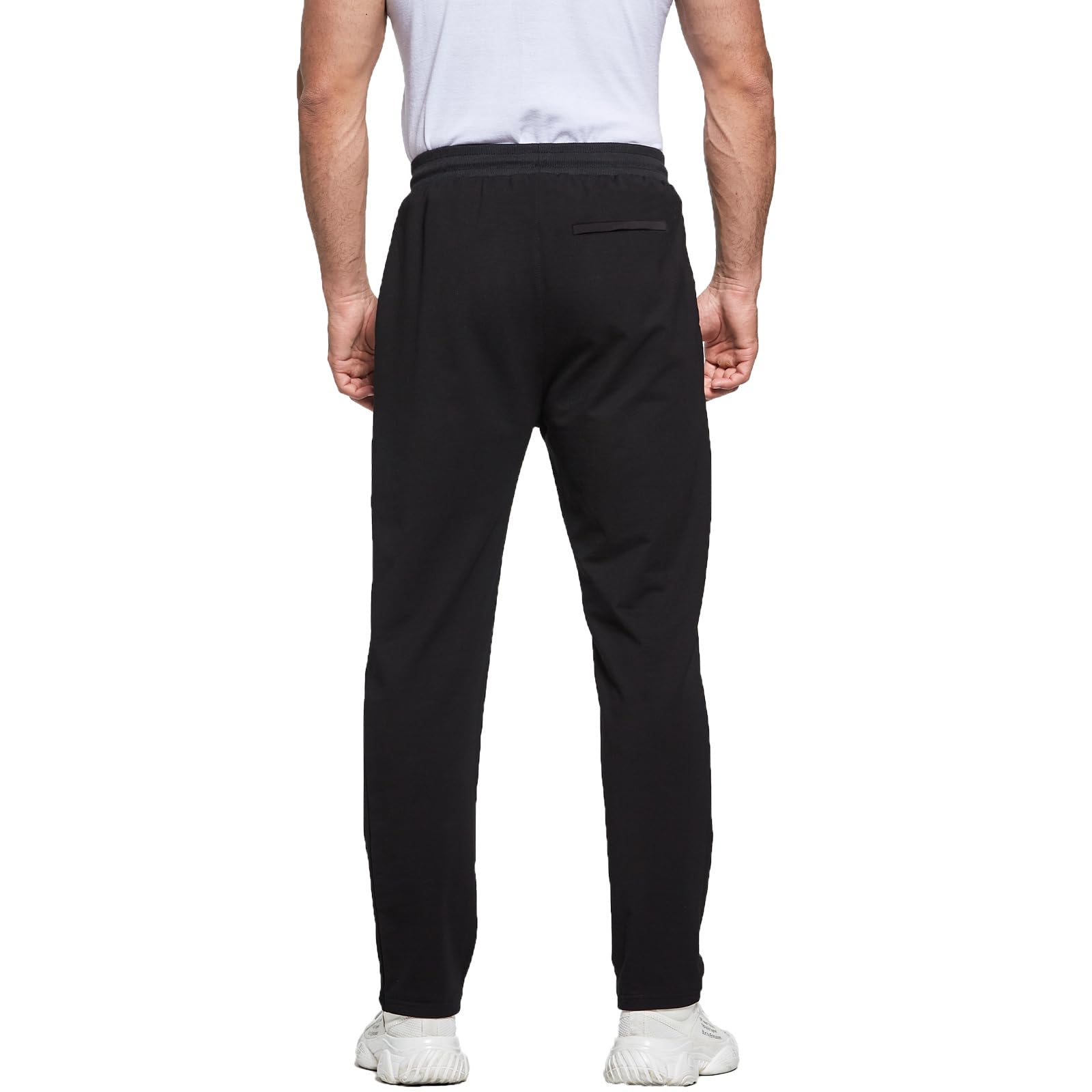 ZOXOZ Jogginghose Herren Trainingshose Herren Baumwolle Sporthose Lang Fitness Sweathose mit Reißverschluss Taschen Schwarz XL 2