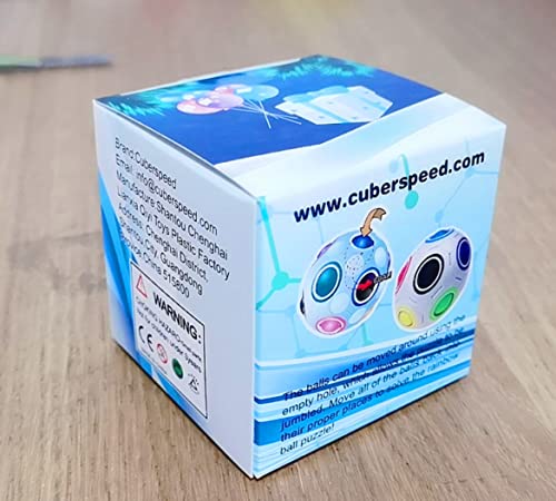 CuberSpeed Rainbow Ball Magic Cube Fidget Toy Puzzle Magic Rainbow Ball ...