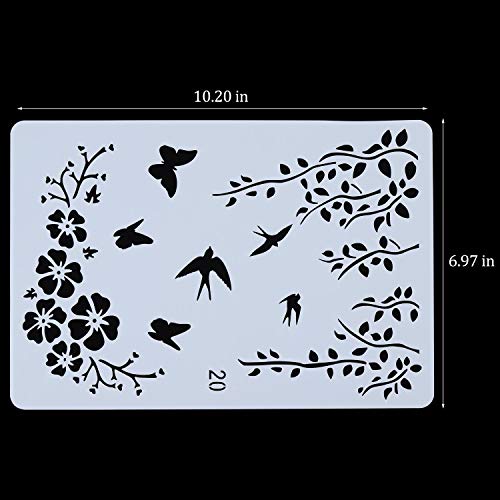 22 Pcs Plastic Drawing Stencils Painting Templates Set for Kids,DIY Scrapbook,Painting Craft,Bullet Journal (10.2 X 7.1 inch)