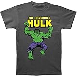 Men's Marvel Comics The Hulk Incredible T-shirt (XX-Large/Grey)