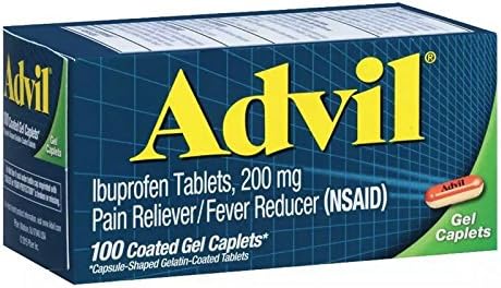 Advil Gel Caplets 100 Caplets (Pack of 3)