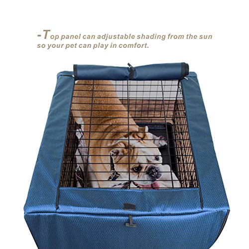 Explore Land Dog Crate Cover for 42 Inches Wire Cage, HeavyDuty