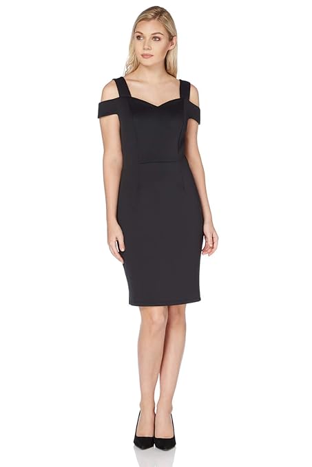 Roman Originals Damen Kleid mit Schulter-Cut-Outs und Herzausschnitt