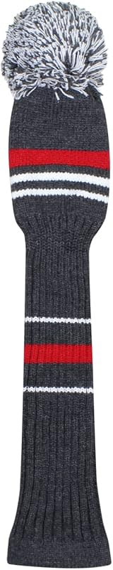 Scott Edward Knit Woods Golf Head Covers Set of 4 Grey Warning Striped 460CC view 4