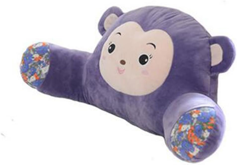 Creative Lovely Cat Bedrest Office Plush Waist Cushion Car Sofa Throw Pillow Soft (White 1)