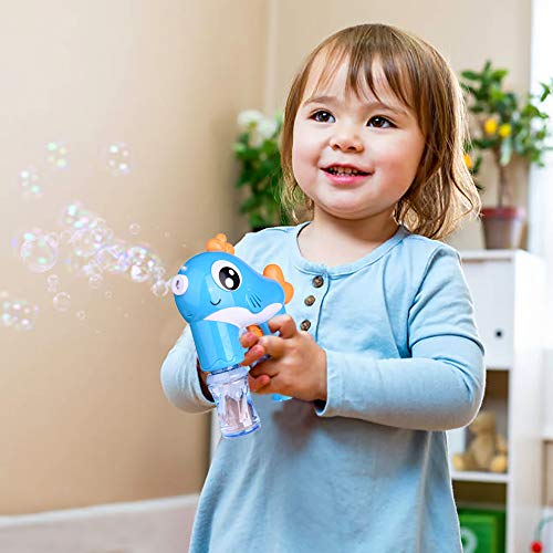 FUN LITTLE TOYS 2 Pcs Bubble Guns 4 Bottles Bubble Solutions for Kids