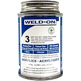 Weld-On #3 Acrylic Cement, DCM &amp; TCE Free Formula, Quarter Pint (4 oz)