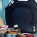 LunchFox Designer Neoprene Lunch Bag Tote for Adults (Men & Women), Black - Midnight on Mulholland