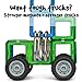 Magnetic Tile Tractor and Farm Set - 44 Tiles, Complete with Farmer and Animals, Great Toy for Boys and Girls, Teach Creativity Building Barns and Tractors, More Fun than Blocks