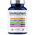 Immuneti - Advanced Immune Defense, 5-in-1 Powerful Blend of Vitamin C, Zinc, Elderberries, Garlic Bulb, Echinacea - 5 Pack - Supports Overall Health, Provides Vital Nutrients & Antioxidants