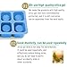 IC ICLOVER Silicone Ice Shot Glass Mold, 6 Cups Square Green Ice Cube Tray, Jelly Tray, Chocolate Mold,Food Grade Silicone Ice Shot (1 PACK BLUE)