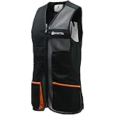 Beretta Men's Uniform Pro 20.20 Breathable Slim Fit Microsuede Patch Front Zip Competition Clay Shooting Mesh Vest w/ Pockets