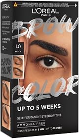 L'Oréal Paris Brow Tint Black 1.0 Semi-Permanent Up to 5 Weeks 10 Uses