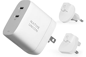 Native Union Fast GaN Charger PD 67W – Ultra-Compact Multi-Device Power Delivery Enabled USB-C Charger Up to 67W – for MacBoo