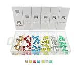 Abn 120-Piece Low Profile Small Fuse Set - 5, 7.5, 10, 15, 20, 25, 30 AMP - Low Profile Mini Fuses for Cars, Trucks