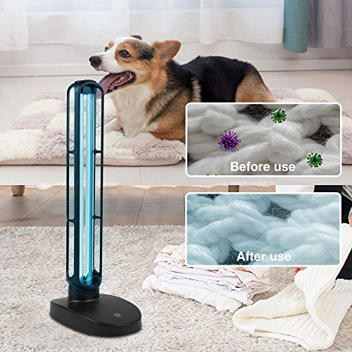 【US Quickly Shipping】38W UV-C Light, Ultravioet Dis1nfection Lamp with Remote Control 3-Timer, Ultravioet Ster1lizer with Ozon for Living Room Bedroom Household Kitchen Hotel Office