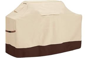 Vailge Grill Cover,58-inch Waterproof BBQ Cover,600D Heavy Duty Gas Grill Cover, UV & Dust & Rip & Fading Resistant,Suitable for Weber, Brinkmann, Char Broil Grills and More,Beige