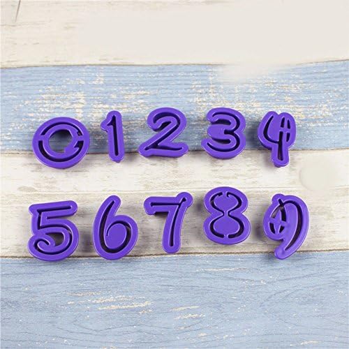 QPSSP Mold 26 English Letters, 10 Digital Plastic Cutting Die, Flip Sugar Biscuit, Cut Mold Clay Face Mold,A