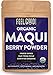 FGO Organic Maqui Powder, 2oz Resealable Pouch, Freeze Dried Superfood Berry from Chile, for Desserts and Smoothies (Pack of 1)