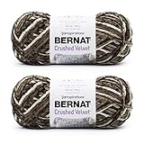 Bernat Crushed Velvet Taupe Yarn - 2 Pack