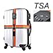 WESTONETEK Adjustable Luggage Strap Long Cross Design Travel Suitcase Belt with 3 Dial TSA Approved Combination Lock for Airport Security and Baggage, Rainbow Straps