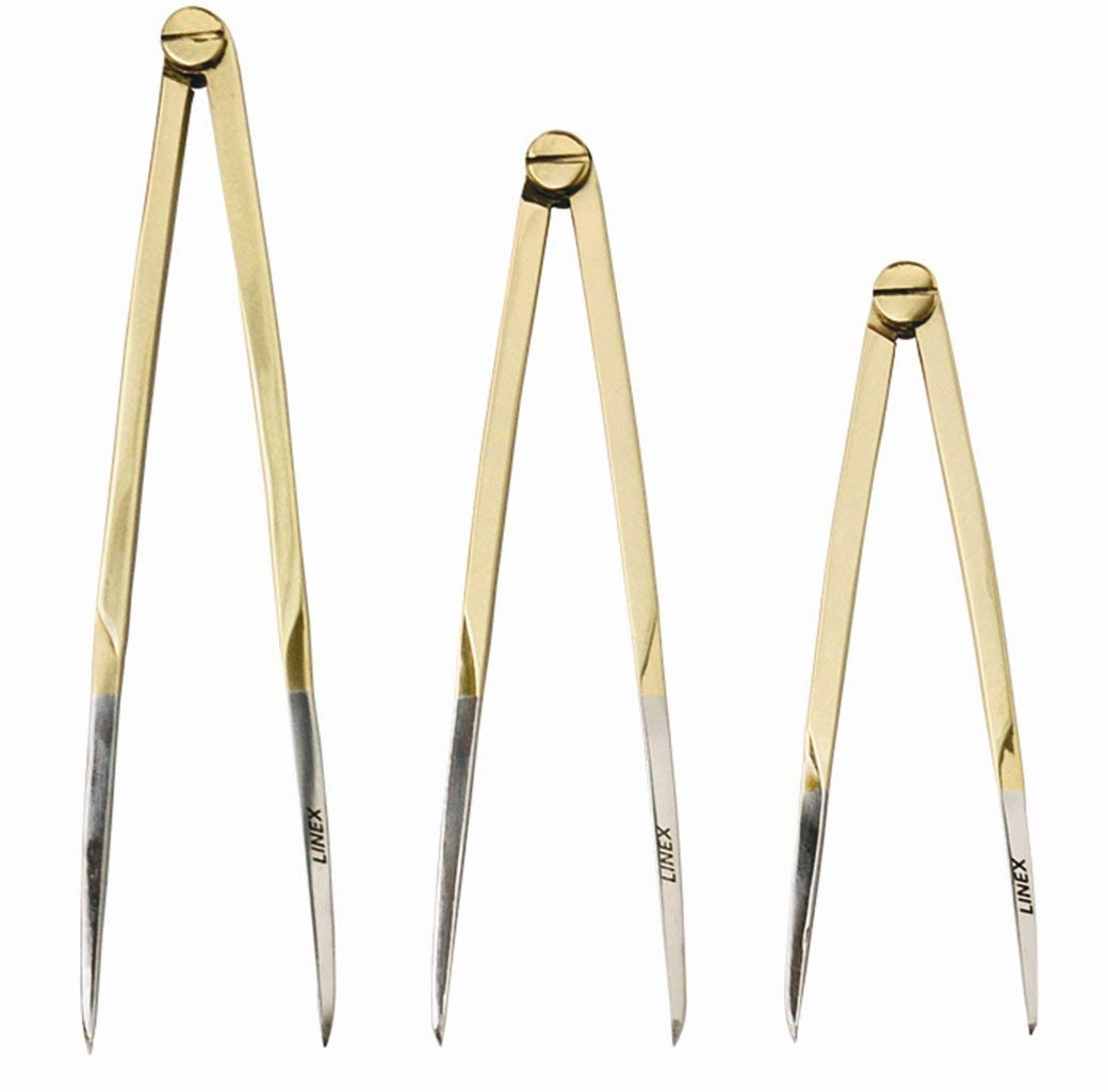 LINEX 100411016 Straight Marine Compass 83001 175 mm Brass Upper Section Steel Leg Double Guided Joint